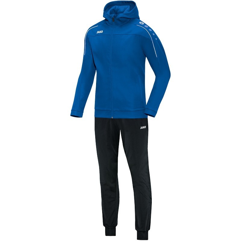 Trainingsanzug Polyester Classico mit Kapuze / Shiny-Polyester-Tricot