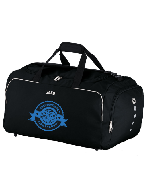 Druck Vereinwappen Sponsorenlog einfarbig Sporttasche